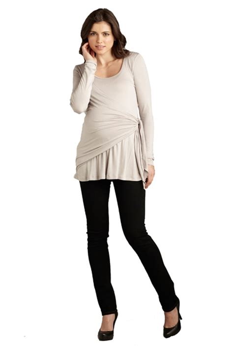 Side Tie Wrap Maternity Top By Maternal America Maternity Clothes