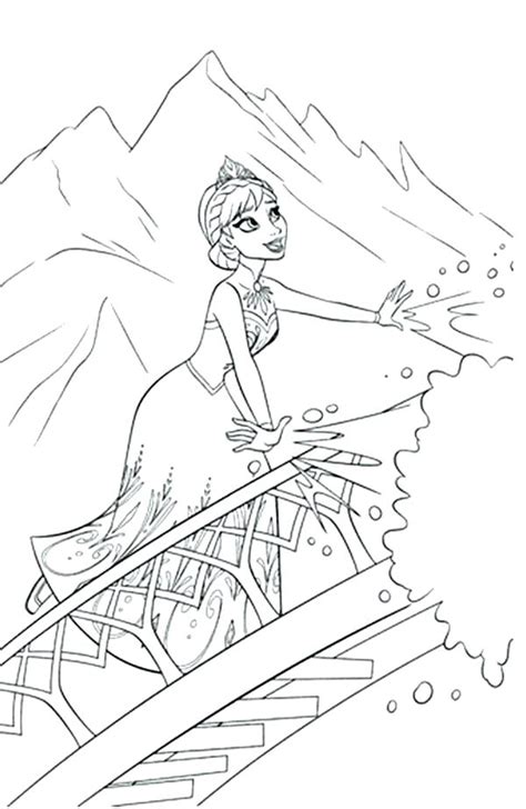 Ice Frozen Disney Castle Coloring Page Coloring Pages