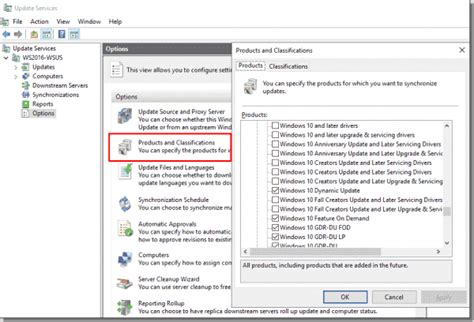Selecting Products In Wsus For Windows 10 4sysops