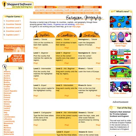 These free online games cover all the math concepts you need! Europe - Map Game, Geography online games | Pearltrees