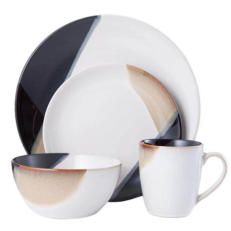Gourmet Basics By Mikasa Caden Piece Casual Tan And White Stoneware