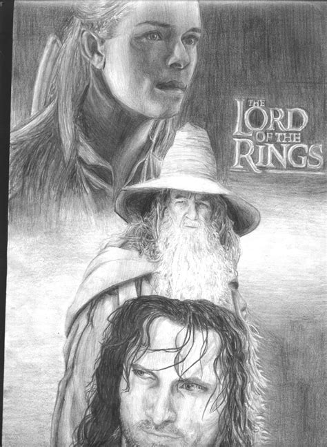 Lord Of The Rings Pencil Drawing