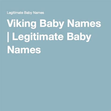 Viking Baby Names Viking Baby Names Scandinavian Baby Names Viking Baby