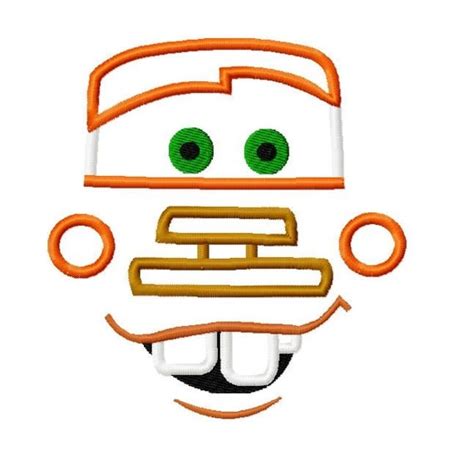 Character Face Mater Embroidery Applique Design