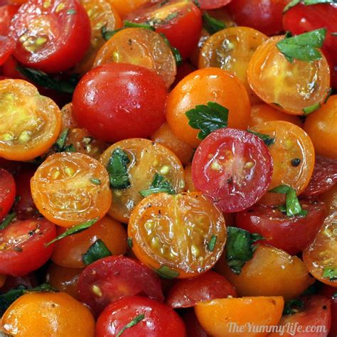 Marinated Cherry Tomato And Herb Salad