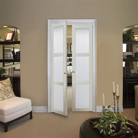Shop Kingstar 3 Lite 30 In X 805 In White Composite Pivot Closet Doors