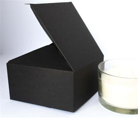 50cl Matt Black Candle Box With A Web Top Made From A 400gsm Fsc Certified Board Naked Design