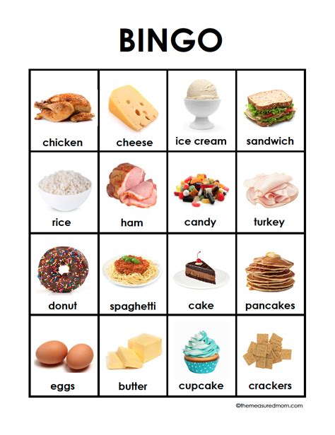 Esl Vocabulary Bundle Food The Measured Mom