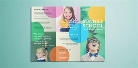 School Trifold Cover Brochure Sample Free Brochure Travel Brochure