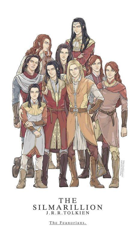 Feanor His Seven Sons And Grandson Celebrimor By Choistar The Hobbit
