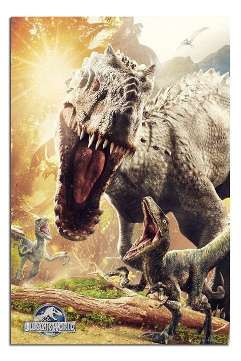 Jurrasic World Dinosaur Attack Poster Jurassic World Poster Jurassic
