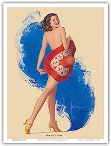 Amazon Com Brim Full Of Beauty Vintage Nude Pin Up Calendar Page By