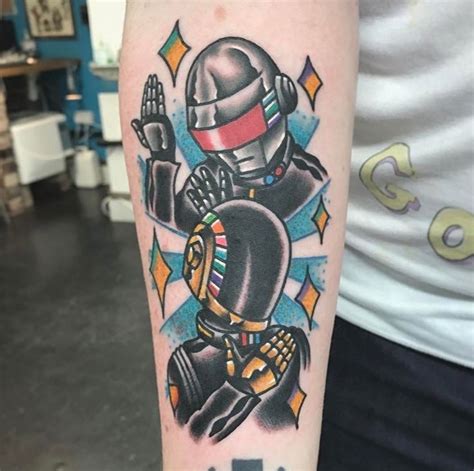 My Daft Punk Tattoo That I Got Commissioned In A Traditional Style