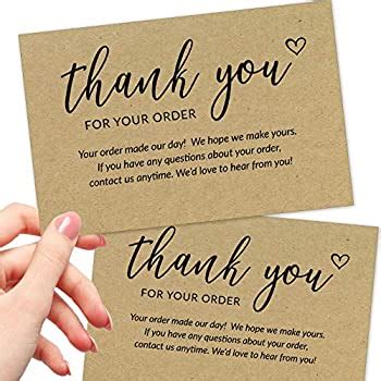 If you do not allow these cookies we will not know when you have visited our site, and will not be able to monitor its. Amazon.com: 50 Thank You for Your Order Cards - Customer ...