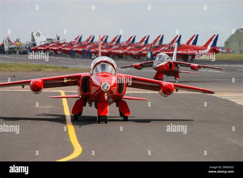 Red Gnat Display Team Folland Gnat T1 Taxiing Out At Biggin Hill With