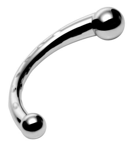 10 Curvy Steel Dildo G Spot P Spot Curve Double Anal Butt Plug Metal Sex Toy 811847015092 Ebay
