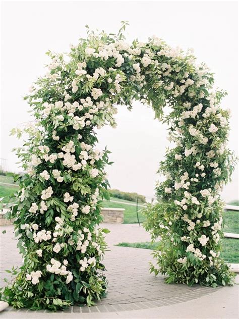 Floral And Greenery Wedding Ceremony Arch Wedding Ceremony Decors
