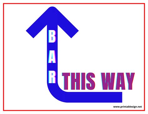 Bar This Way Sign Free Download