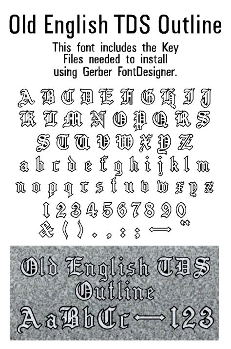 Old English Tds Outline Font