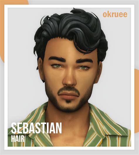 Sebastian Hair Okruee On Patreon In 2021 Sebastian Hair Sims 4 Cc
