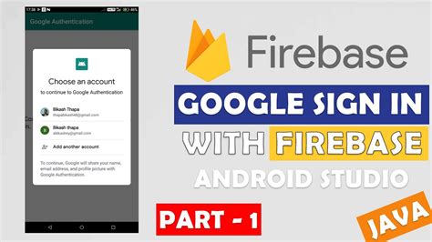 Firebase Google Sign In Authentication Android Part Android App