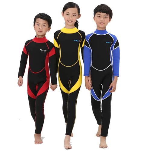 25mm Neoprene Diving Suits Kids Wetsuits Long Sleeve Girls Boys
