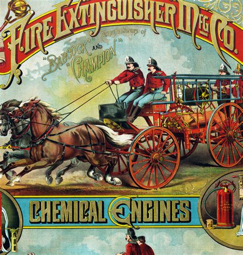 Vintage Poster Fire Extinguisher Chicago 1890 Vintage Maps And Prints