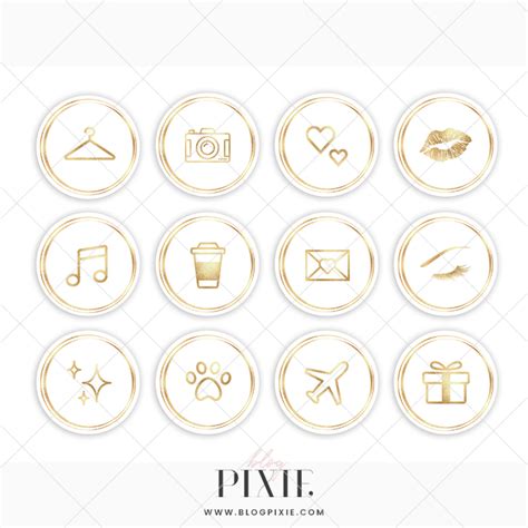 Instagram Highlight Icons Gold And White ⋆ Blog Pixie