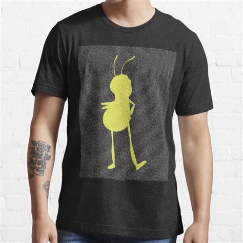 Bee Script Silhouette T Shirt By Dewdew Redbubble Bee T Shirts
