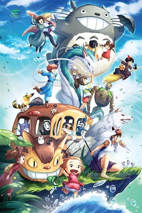 I watch the movies in the order of their release date ( older to newer ). Studio Ghibli Poster Print | Studio ghibli, Studio ghibli ...