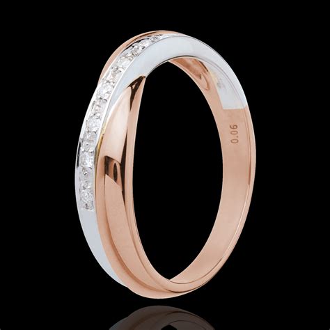 Da oggi puoi pagare anche alla consegna e il reso è sempre gratuito! Fede nuziale - Oro rosa e Oro bianco - 18 carati - 7 ...