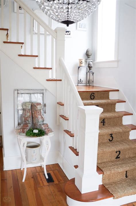 Decorate your stairs with one of our fabulous hessian stair runners today! DIY Jute Stair Runner - Vintage Society Co.