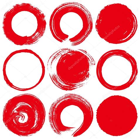Red Circles Brush Stroke — Stock Vector © Lalan33 96911160