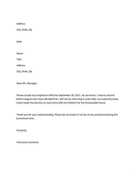 Return To Work Template Letter