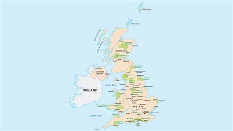 Karte mit britischen Städten