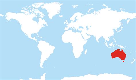 Where Is Australia Located On The World Map
