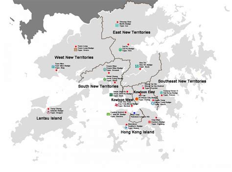 Hong Kong District Map Map Of Hong Kong Districts China