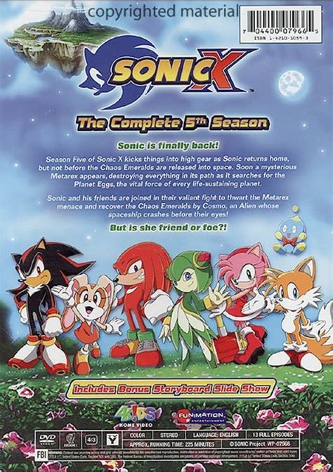 Sonic X The Complete 5th Season Dvd Dvd Empire