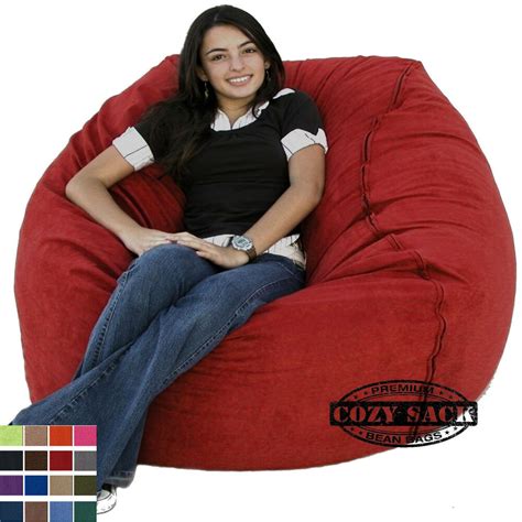 If you make your own, you'll come off even cheaper and get to have some crafting fun. Large Bean Bag Chair Factory Direct Cozy Sack 4' Cozy Foam ...
