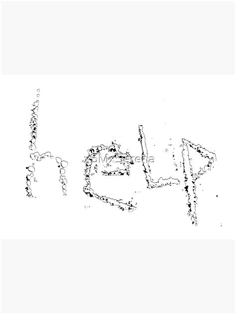 Blackbear Help Black Outline Poster By Xsmxserena Redbubble