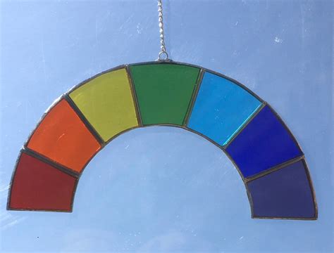 Stained Glass Rainbow Etsy Uk