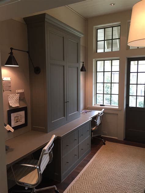 Take your work space to new levels with attractive and long lasting cabinetry. A Gracious Houston Home | Office built ins, Built in desk ...
