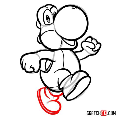 Yoshi Drawing Step By Step