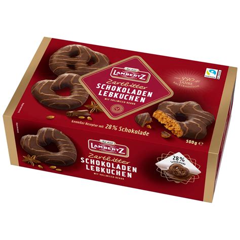 Lambertz Schokoladen Lebkuchen Zartbitter 500g | Online kaufen im World of Sweets Shop