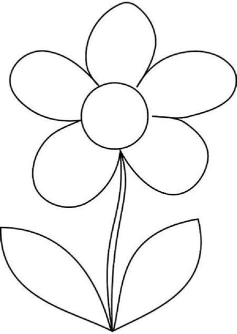 Flower Colouring Pages For Kids Clip Art Library