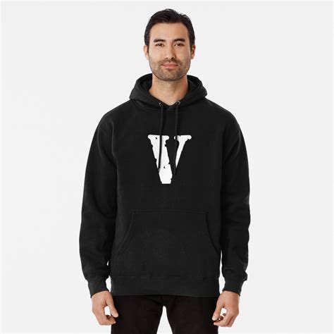 Vlone White Logo Pullover Hoodie By Goldengirlstore Redbubble