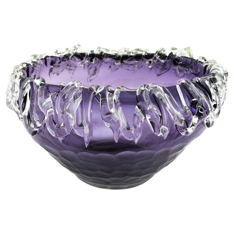 Purple Glass Centerpiece And Vases By Moser Karlsbad At 1stdibs