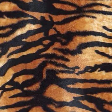 Faux Fur Velboa Fabric Tiger Prints FABRIC BASE Printing On Fabric