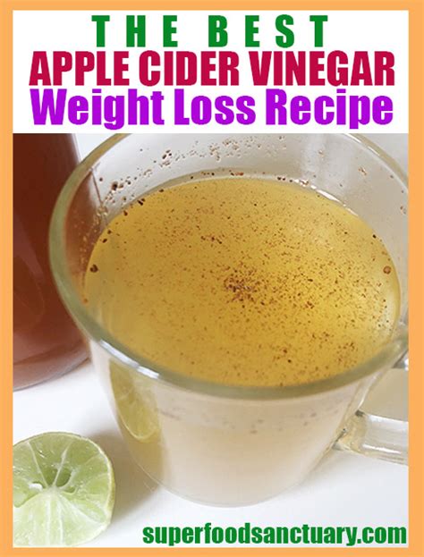 easy apple cider vinegar recipe for weight loss superfood sanctuary