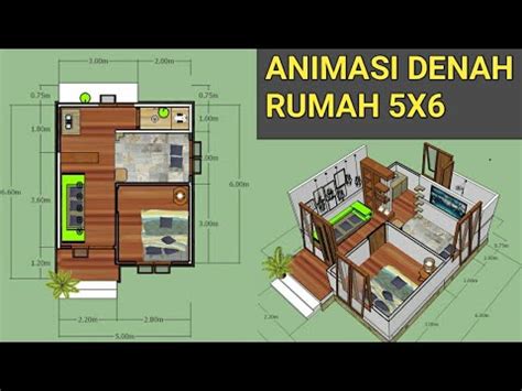 Jual rumah minimalis murah di cinangka. DENAH RUMAH 5X6 METER - YouTube